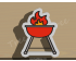 BBQ Grill With Fire Cookie Cutter. Summer Season Cookie Cutter. BBQ Cookie Cutter