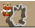 Christmas Fox Cookie Cutter. Christmas Cookie Cutter.  Animal Cookie Cutter