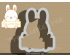 Happy Bunny Plaque Cookie Cutter. Easter Cookie Cutter. Animal Cookie Cutter