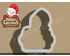 Snowman with Plaque Cookie Cutter. Christmas Cookie Cutter