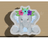 Sitting Elephant With Floral Crown Cookie Cutter. Animal Cookie Cutter