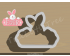 Bunny Plaque Cookie Cutter. Easter Cookie Cutter