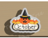Pumpkin and Candy Corn Plaque Cookie Cutter. Halloween Cookie Cutter. Fall Season Cookie Cutter