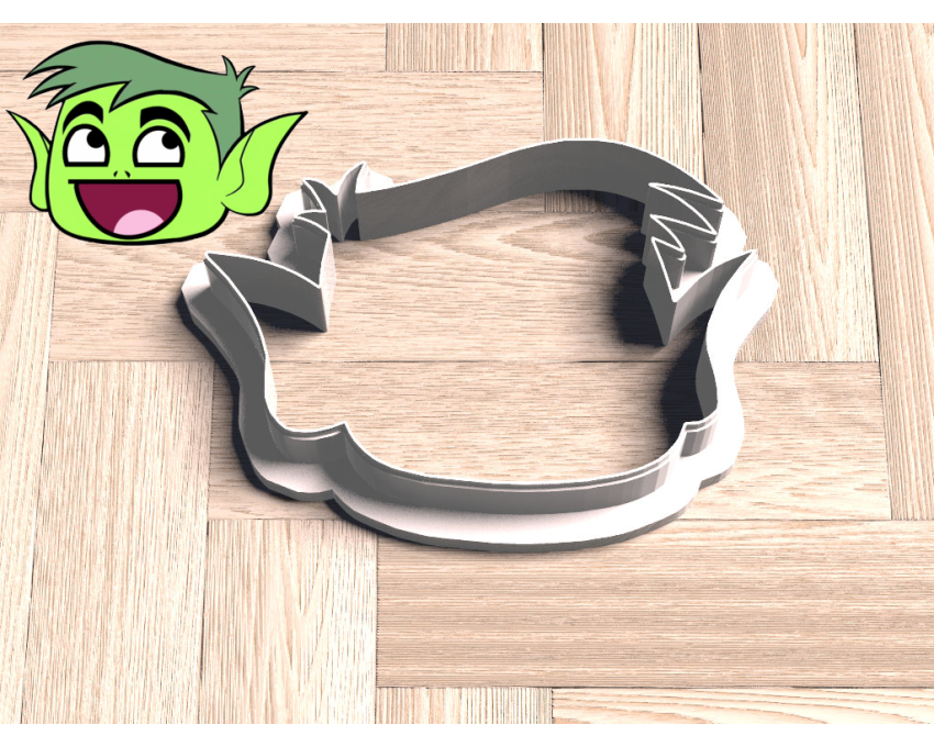 Beast Boy Cookie Cutter. Cartoon Cookie Cutter. Teen Titans Go Cookie Cutter