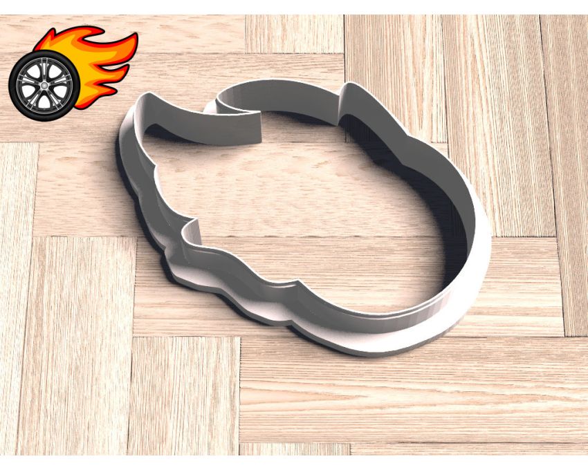 Hot Wheels Cookie Cutter. Tire On Fire Cookie Cutter. Race Car Cookie Cutter. 3D Printed. Baking Gifts. Custom Cookies