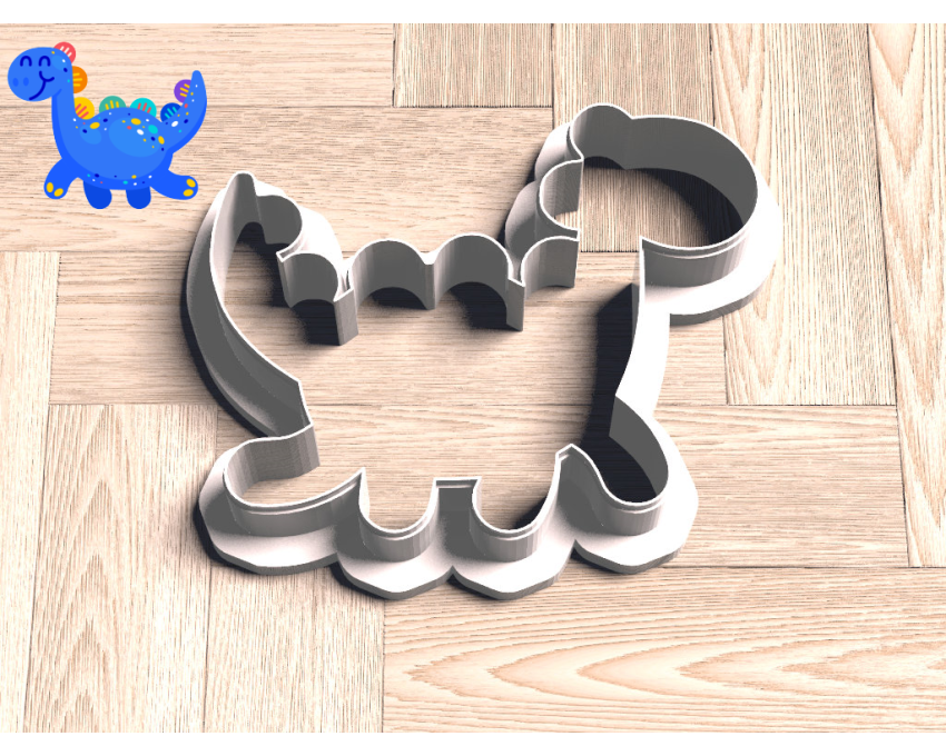 Happy Dinosaur Cookie Cutter. Dinosaur Cookie Cutter.  Animal Cookie Cutter