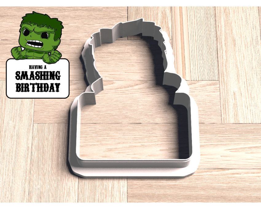 Hulk Plaque Cookie Cutter. Super Hero Cookie Cutter