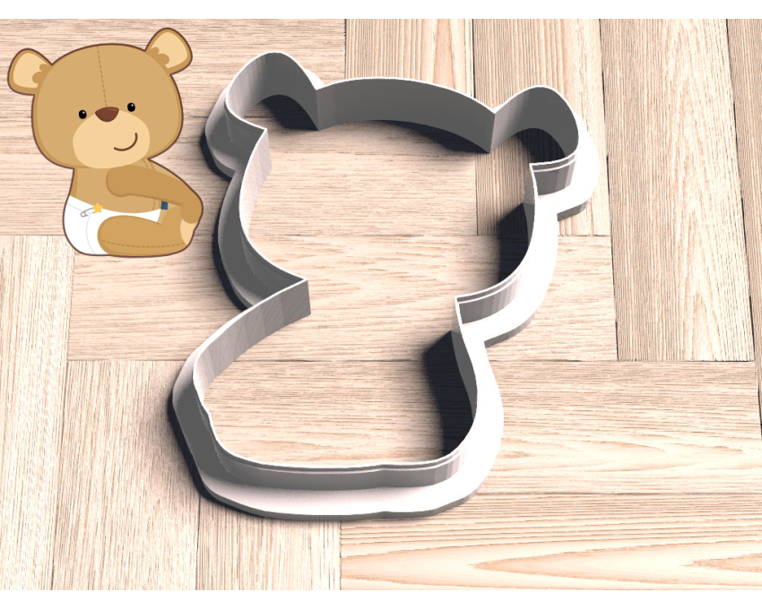 Baby  Bear Cookie Cutter. Cartoon Cookie Cutter
