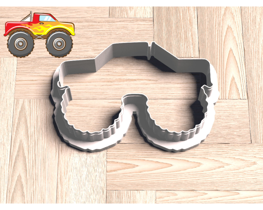 Monster Truck Cookie Cutter. Truck Theme Cookie Cutter. Birthday Cookie Cutter