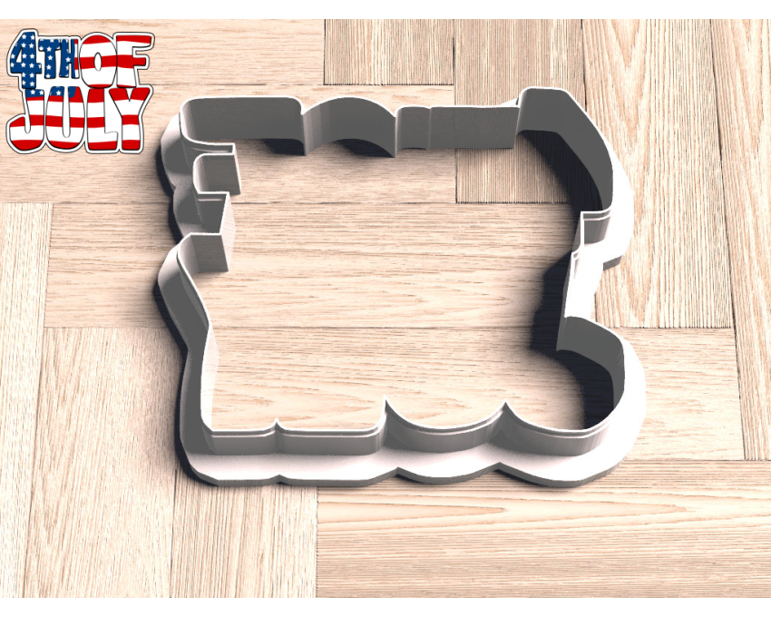 4th Of July Cookie Cutter. USA Cookie Cutter. Independence Day Cookie Cutter. 3D Printed. Baking Gifts. Custom Cookies