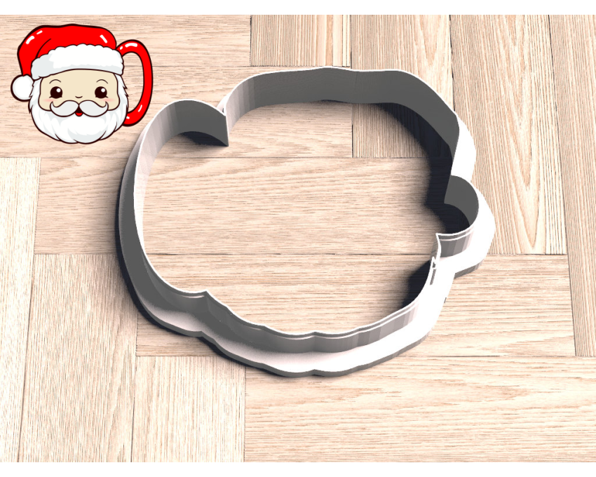Santa Clause Mug Cookie Cutter. Christmas Cookie Cutter. Winter Cookie Cutter