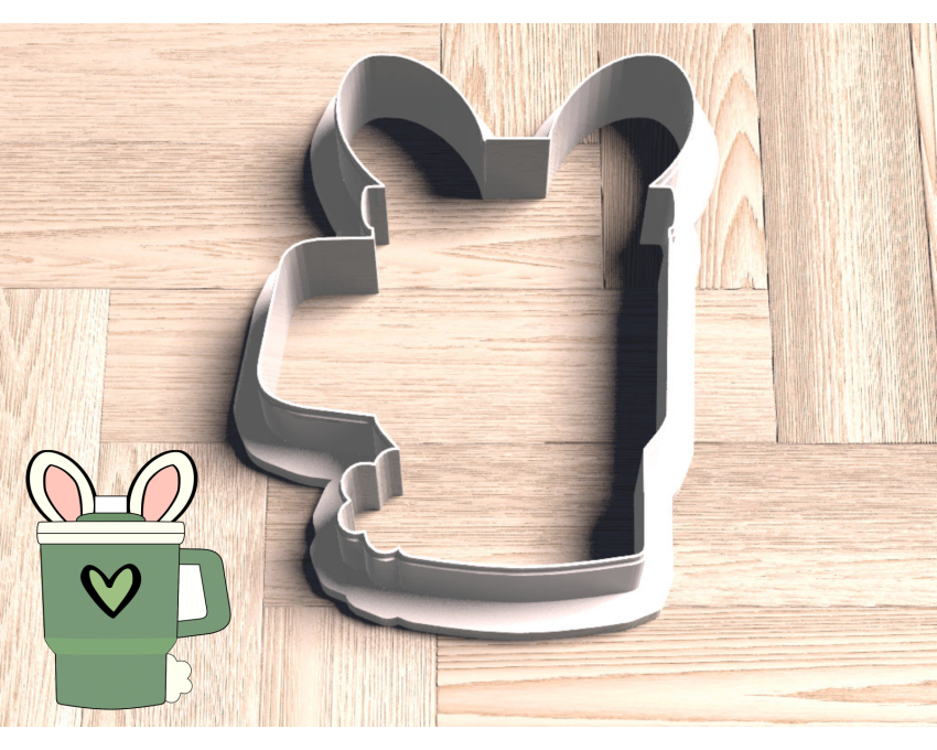 Bunny Tumbler Cookie Cutter. Tumbler Cookie Cutter. Easter Cookie Cutter. 