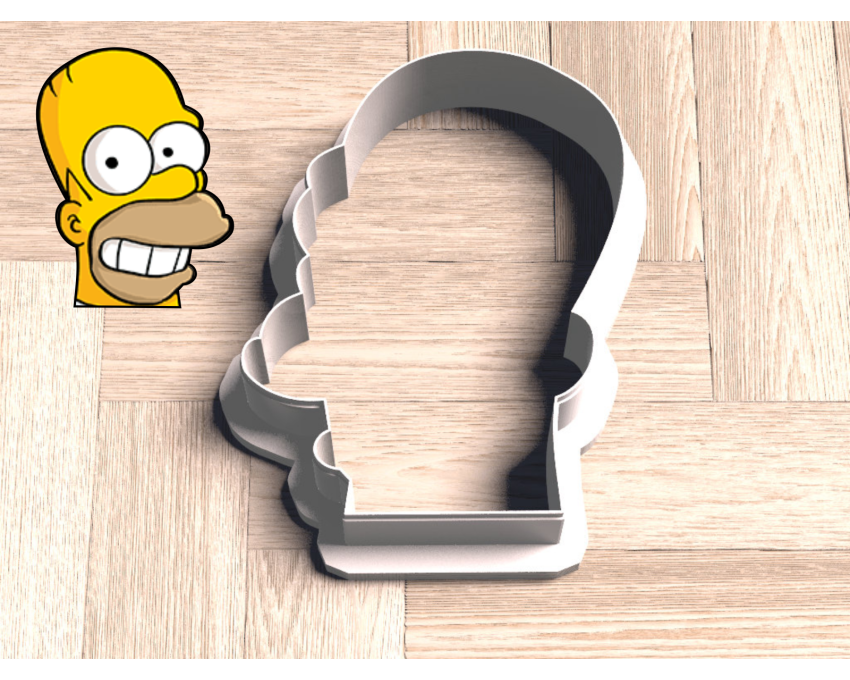 Homer Head Cookie Cutter. Simpson cookie cutter. Homer Cookie Cutter