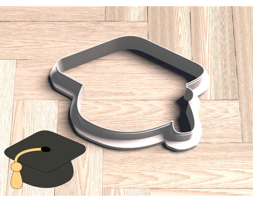 Cute Graduation Cap Cookie Cutter. School/Grad Cookie Cutter