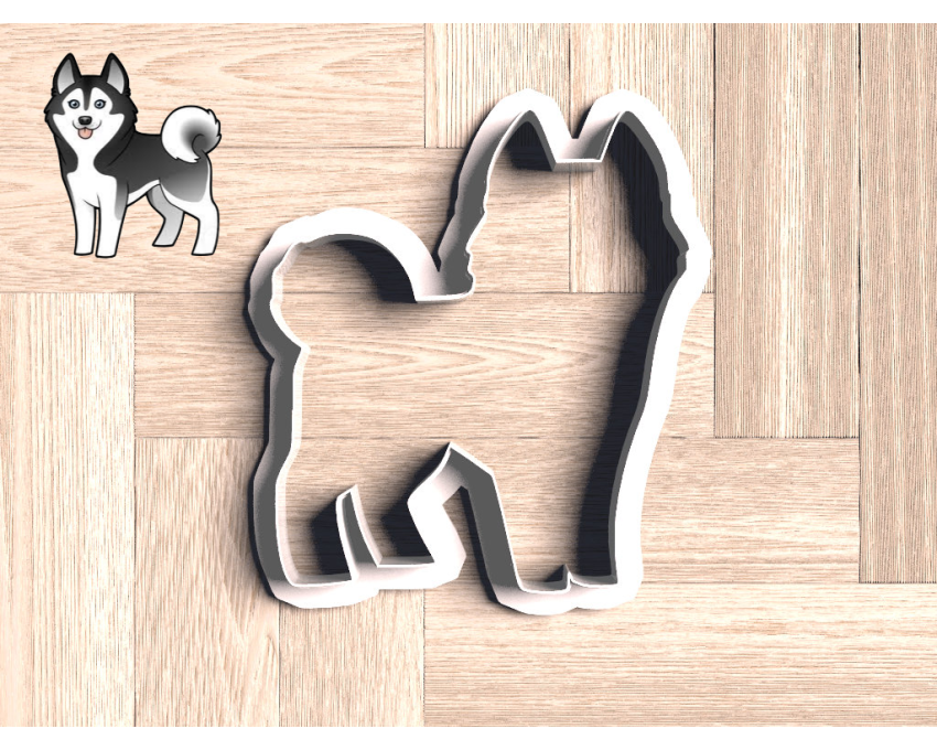 Alaskan Malamute Cookie Cutter. Husky Cookie Cutter. Dog Cookie Cutter
