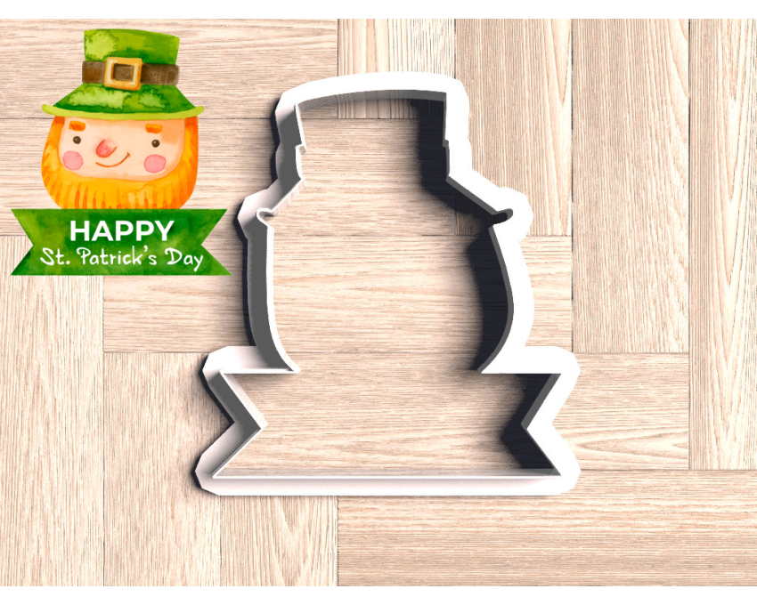 Leprechaun Plaque2 Cookie Cutter. St Patrick's Day Cookie Cutter