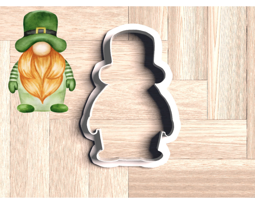St Patrick Gnome1 Cookie Cutter. St Patrick's Day Cookie Cutter. Gnome Cookie Cutter