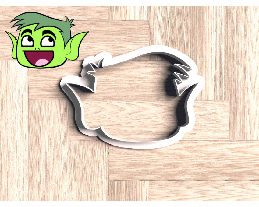 Beast Boy Cookie Cutter. Cartoon Cookie Cutter. Teen Titans Go Cookie Cutter