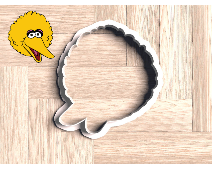 BIg Bird Cookie Cutter. BIg Bird Head Cookie Cutter. Sesame Street Cookie Cutter
