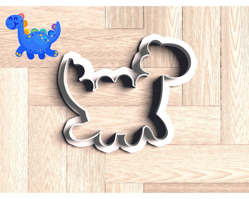 Happy Dinosaur Cookie Cutter. Dinosaur Cookie Cutter.  Animal Cookie Cutter