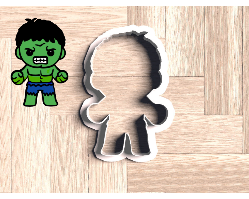 Hulk Baby Cookie Cutter. Super Hero Cookie Cutter