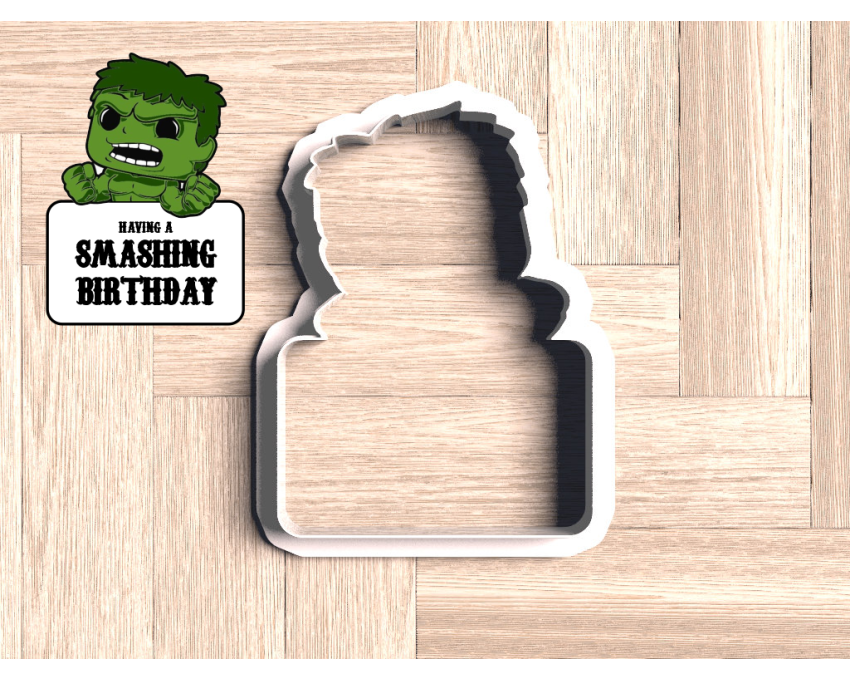 Hulk Plaque Cookie Cutter. Super Hero Cookie Cutter