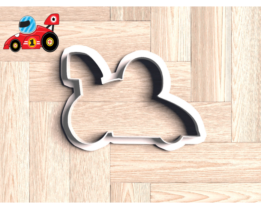 Cute Race Car Cookie Cutter. Car Cookie Cutter. Birthday Cookie Cutter