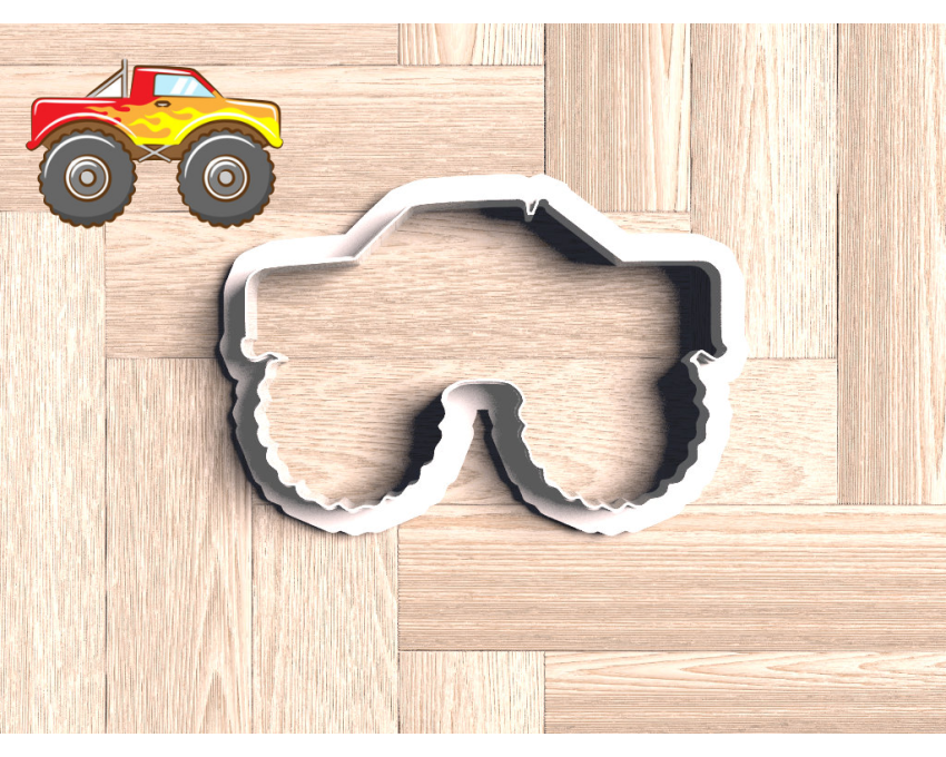 Monster Truck Cookie Cutter. Truck Theme Cookie Cutter. Birthday Cookie Cutter