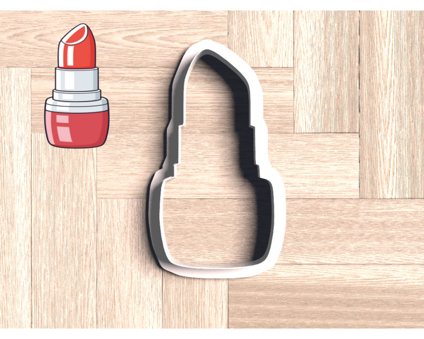 Lipstick Cookie Cutter. Makeup Cookie Cutter