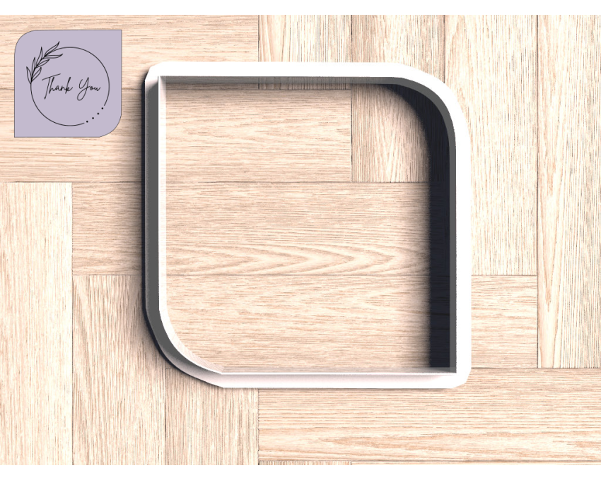 Rounded Square Cookie Cutter. Shapes Cookie Cutter. Boho Style Cookie Cutter