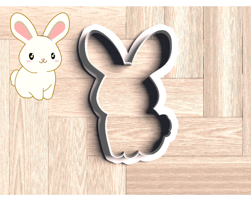 Kawaii Bunny Cookie Cutter. Easter Cookie Cutter.