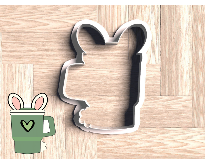 Bunny Tumbler Cookie Cutter. Tumbler Cookie Cutter. Easter Cookie Cutter. 