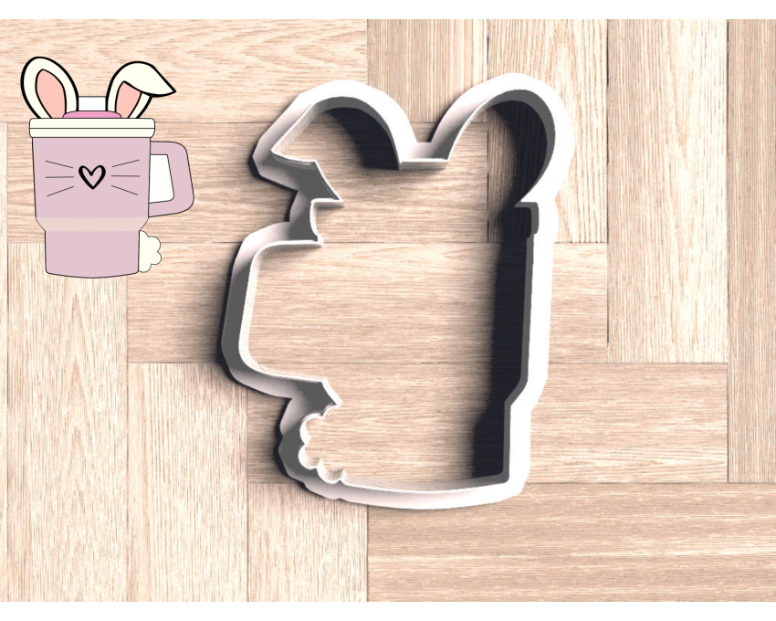 Kawaii Bunny Tumbler Cookie Cutter. Tumbler Cookie Cutter. Easter Cookie Cutter. 