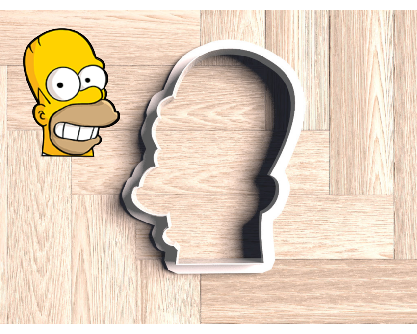 Homer Head Cookie Cutter. Simpson cookie cutter. Homer Cookie Cutter