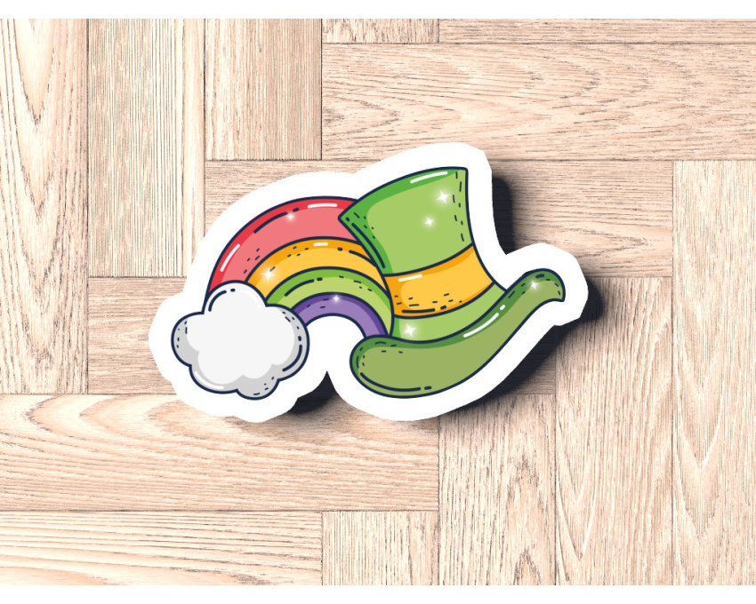 Leprechaun Rainbow Hat Cookie Cutter. St Patrick's Day Cookie Cutter.