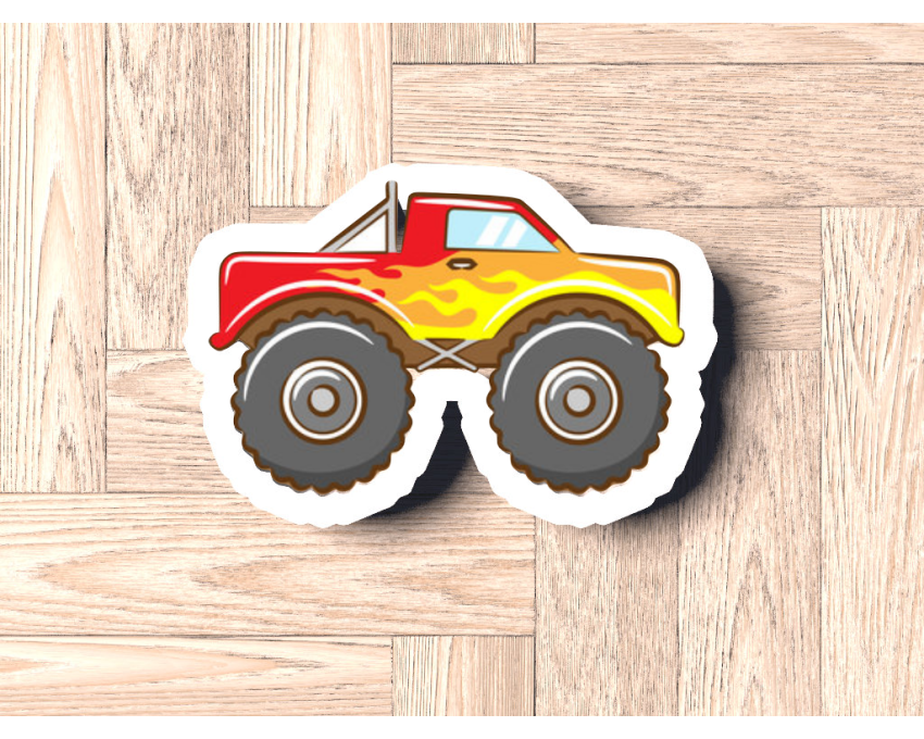 Monster Truck Cookie Cutter. Truck Theme Cookie Cutter. Birthday Cookie Cutter
