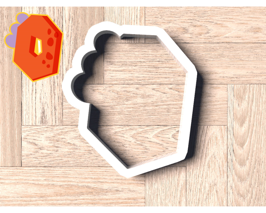 Dinosaur Number 0 Cookie Cutter. Dinosaur Cookie Cutter. Birthday Cookie Cutter