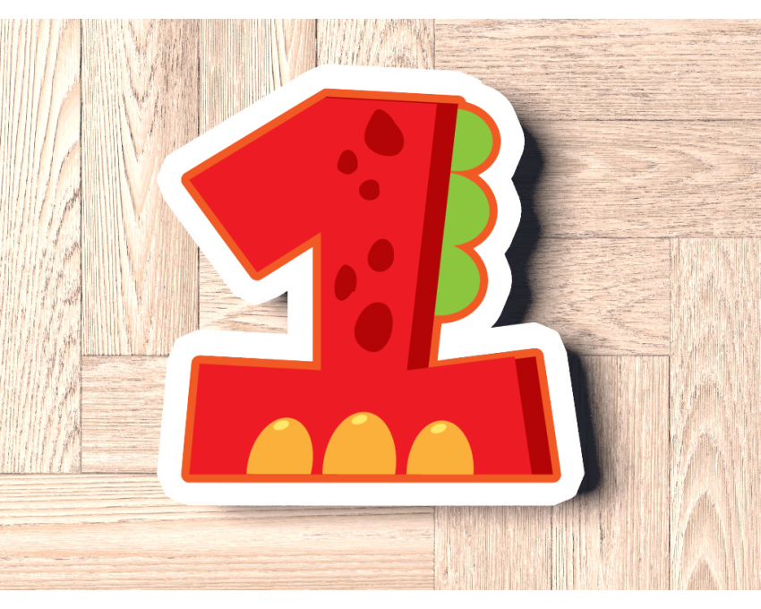 Dinosaur Number 1 Cookie Cutter. Dinosaur Cookie Cutter. Birthday Cookie Cutter