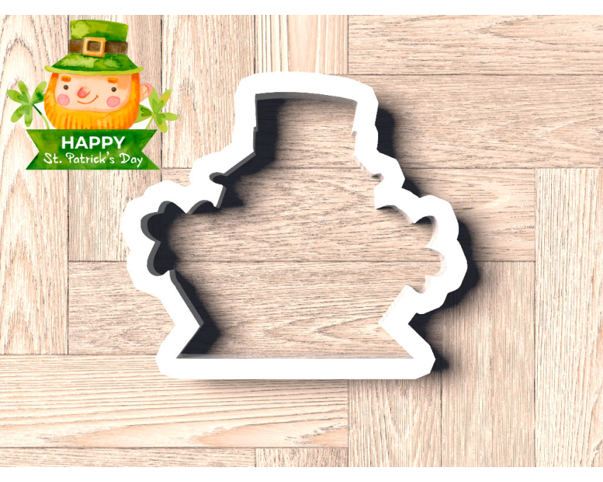 Leprechaun Plaque1 Cookie Cutter. St Patrick's Day Cookie Cutter