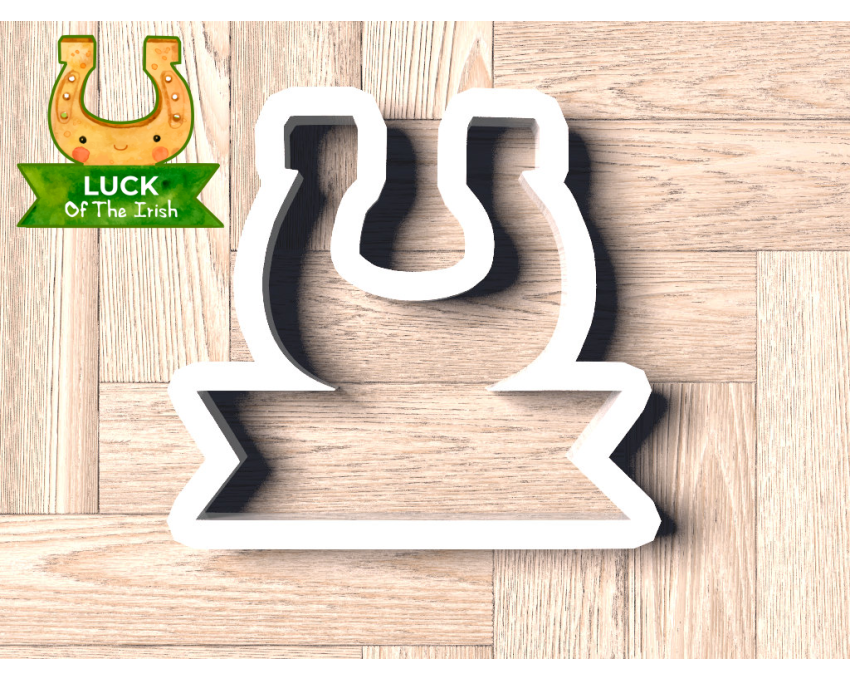 Horseshoe Plaque Cookie Cutter. St Patrick's Day Cookie Cutter. Babyshower Cookie Cutter