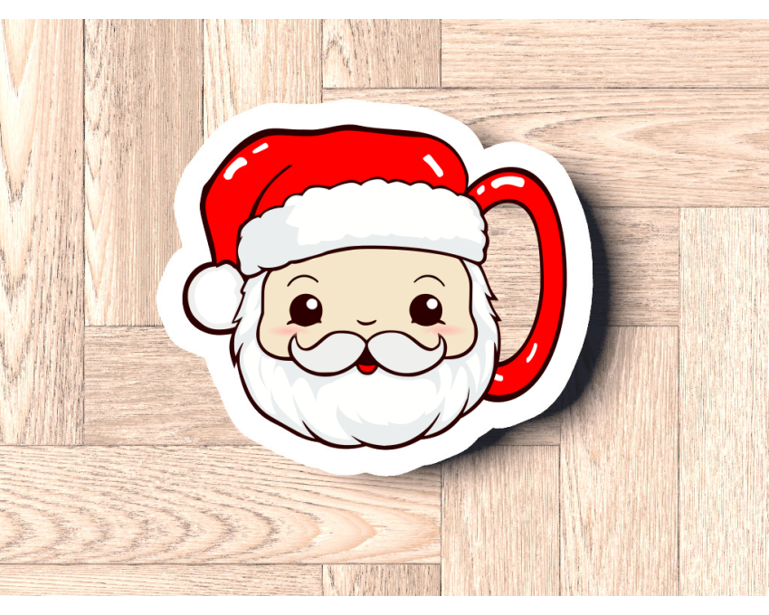 Santa Clause Mug Cookie Cutter. Christmas Cookie Cutter. Winter Cookie Cutter