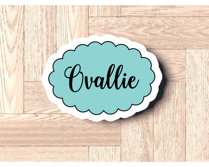 Ovallie Cookie Cutter. Geometric shape Cookie Cutter. Scalloped Oval Cookie Cutter
