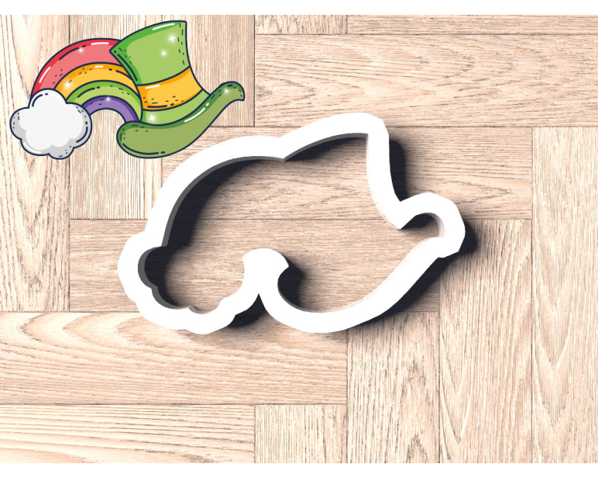 Leprechaun Rainbow Hat Cookie Cutter. St Patrick's Day Cookie Cutter.