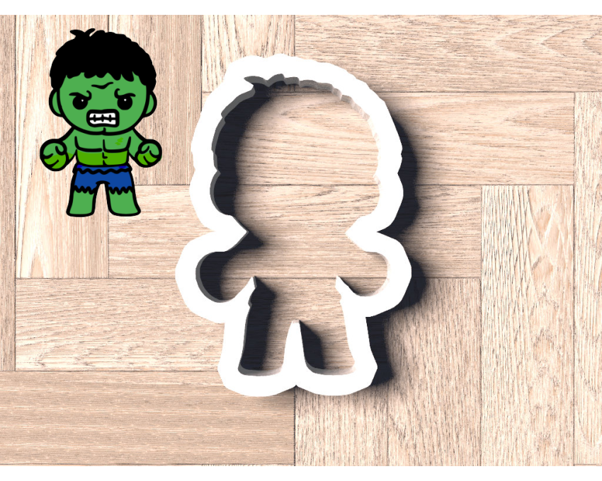 Hulk Baby Cookie Cutter. Super Hero Cookie Cutter