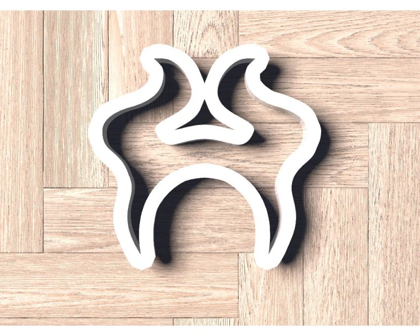 Horn Headband Cookie Cutter. Cartoon Cookie Cutter.