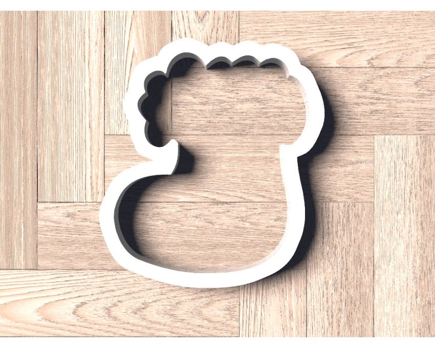 Christmas Stocking Name Plaque Cookie Cutter. Christmas Cookie Cutter