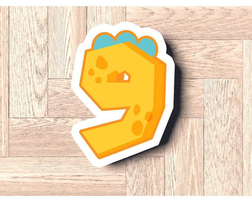 Dinosaur Number 9 Cookie Cutter. Dinosaur Cookie Cutter. Birthday Cookie Cutter