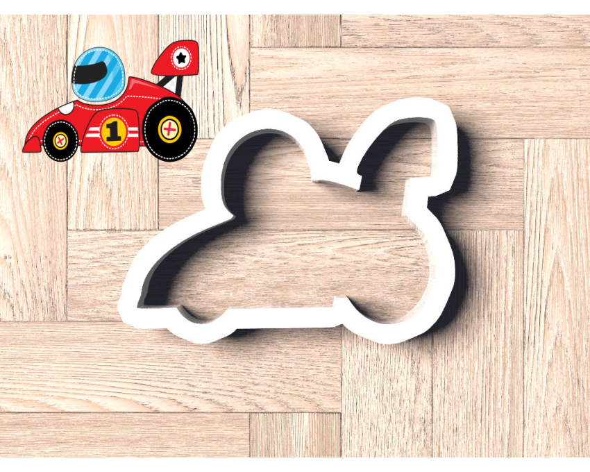 Cute Race Car Cookie Cutter. Car Cookie Cutter. Birthday Cookie Cutter