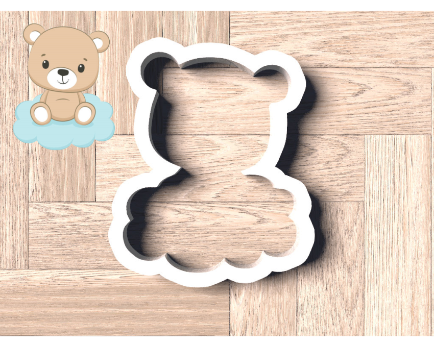 Bear On Cloud Cookie Cutter. Animal Cookie Cutter