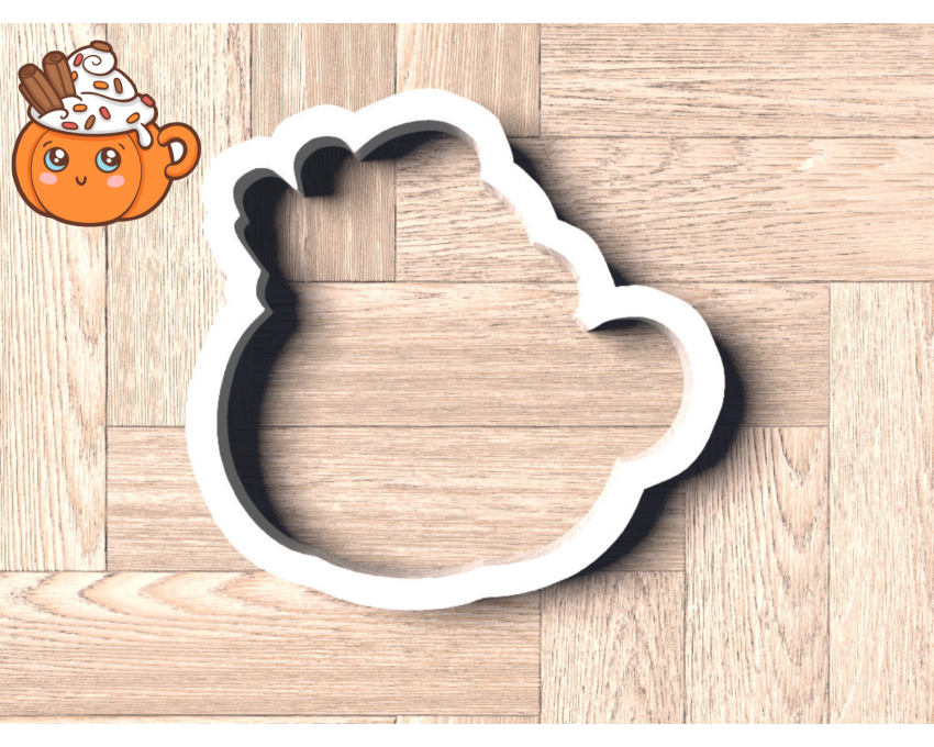 Pumpkin Mug With Pumpkin Spice Latte Cookie Cutter. Christmas Cookie Cutter. Winter Cookie Cutter